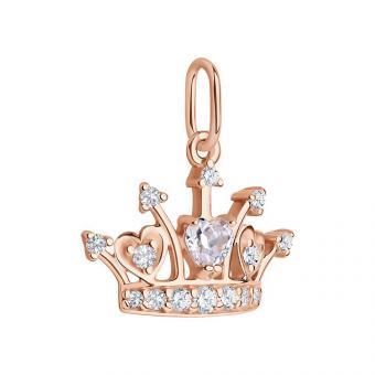 Sokolov Anhänger Krone aus vergoldetem 925 Silber mit Zirkonia