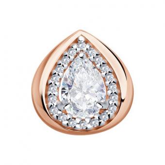 Sokolov set in gold plated 925 silver: drop pendant with zirconia + necklace