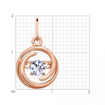 Sokolov Anhänger Sonne aus 925 Silber vergoldet mit Zirkonia