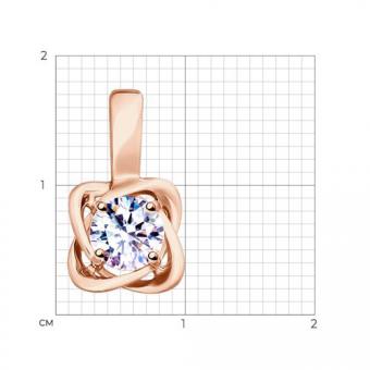 Sokolov Подвеска из золочёного серебра 925 пробы с фианитом