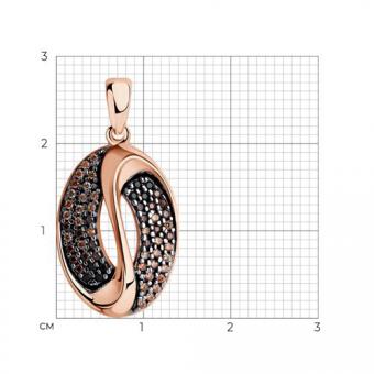 Sokolov Подвеска из серебра 925 пробы с позолотой и фианитом