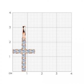 Sokolov Anhänger Kreuz aus vergoldetem 925 Silber mit Zirkonia