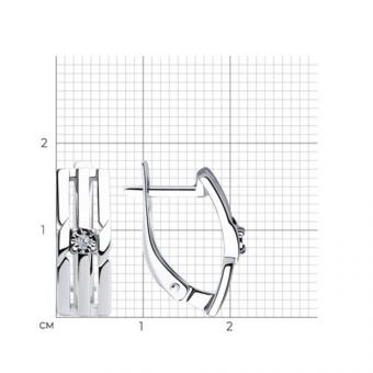 Sokolov Серьги из серебра 925 пробы с бриллиантами