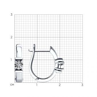 Sokolov Серьги из серебра 925 пробы с бриллиантами