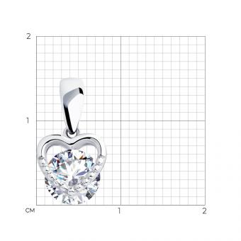 Sokolov Anhänger Herz aus 925 Silber mit Zirkonia