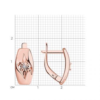 Sokolov Ohrringe aus vergoldetem 925 Silber mit Brillanten