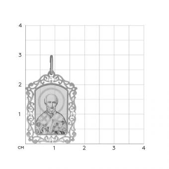 Sokolov icon pendant 925 silver Saint Nicholas