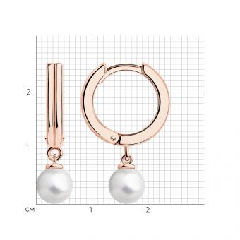 Sokolov Серьги из позолоченного серебра 925 пробы с жемчугом