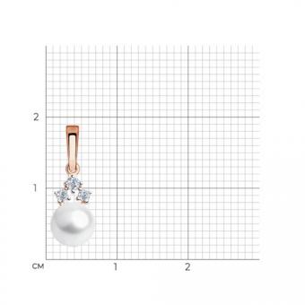 Sokolov Подвеска из красного золота 585 пробы с жемчугом