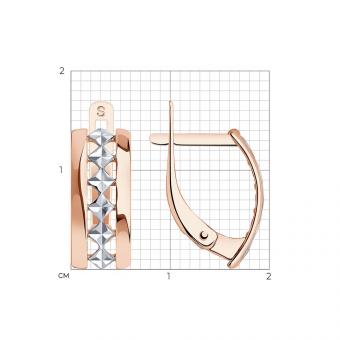 Sokolov Серьги из красного золота 585 пробы с алмазной гранью