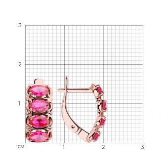 Sokolov Серьги из красного золота 585 пробы с корундами