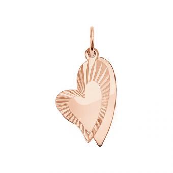 Sokolov set in gold plated 925 silver: heart pendant and necklace