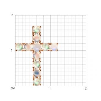 Sokolov Подвеска - крестик из золота 585 пробы с опалами