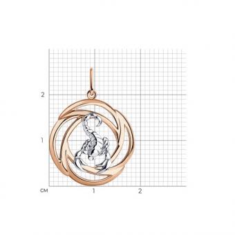 Diamant Sternzeichen-Anhänger Skorpion aus vergoldetem 925 Silber