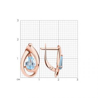 Diamant Ohrringe aus vergoldetem 925 Silber mit Topas