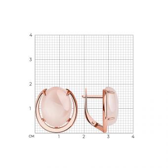 Diamant Серьги из позолоченного серебра 925 пробы с кварцами