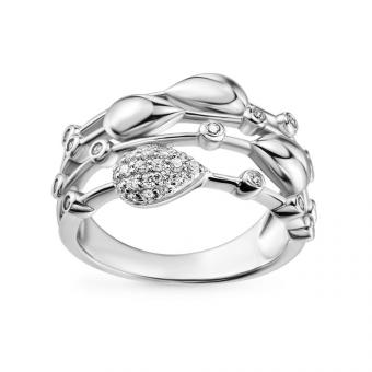 Sokolov ladies' ring in 925 silver with zirconia