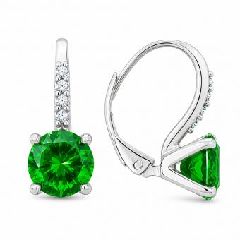 925 silver earrings with zirconia in 2 color variations