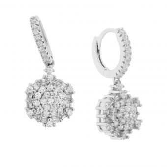 Schmuckset aus 925 Silber mit Zirkonia: Ohrhänger + Anhänger