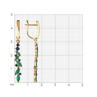 Sokolov Серьги из золота 585 пробы с фианитами
