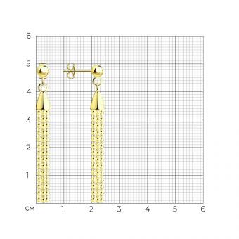 Серебряные серьги 925 пробы с позолотой 