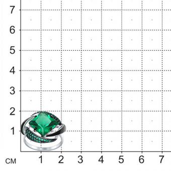Женское кольцо Sokolov из серебра 925 пробы с ситаллом, эмалью и цирконием