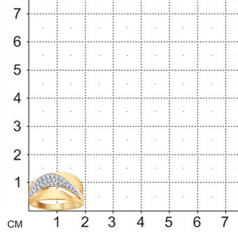 Sokolov Кольцо из позолоченного серебра 925 пробы с фианитами