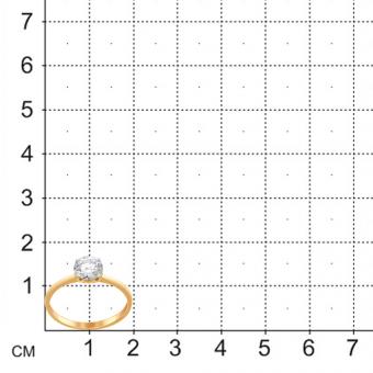 Кольцо из золочёного серебра со Swarovski Zirconia
