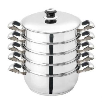 Dampfkocher 30 cm Durchmesser - 6 Teilig mit Kombigriffen aus Metall und Plastik