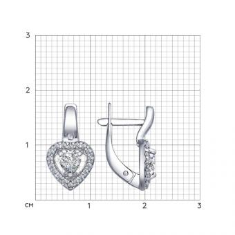 Серебряные серьги 925 пробы со Swarovski Zirconia