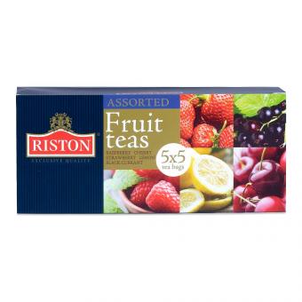 Riston Assorted Fruit Tea - Schwarzer Aromatee (25 Beutel, 5x5)