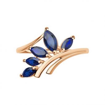 Sokolov Кольцо из золота 585 пробы с синими сапфирами