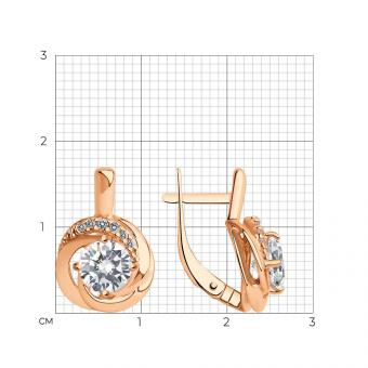 Sokolov Ohrringe vergoldet aus 925 Silber mit Zirkonia