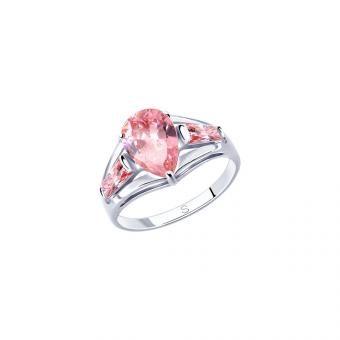 SET Ladies ring, earrings, pendant in 925 silver with pink cubic zirconia + free ladies necklace in silver in 55cm | Kaufbei jewelry