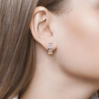 Sokolov Ohrringe aus 585 Rotgold mit Diamantschliff