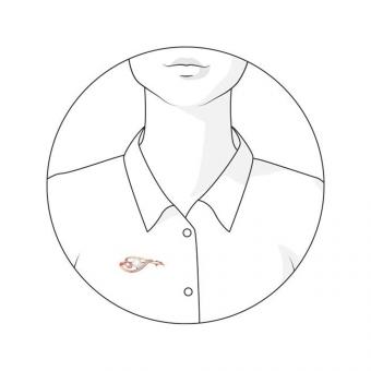 Брошь из позолоченного серебра 925 пробы с жемчугом и фианитами