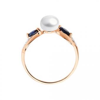 Sokolov Кольцо из золота 585 пробы с сапфирами, жемчугом и фианитами