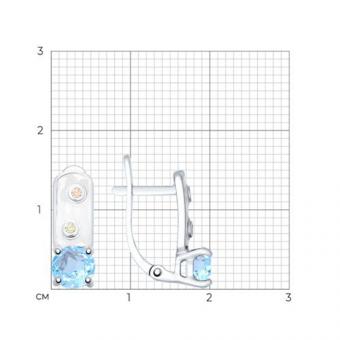 Sokolov Серьги из серебра 925 пробы с эмалью, голубыми топазами и фианитами