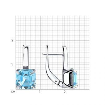 Sokolov Серьги из серебра 925 пробы с кристаллами Swarovski