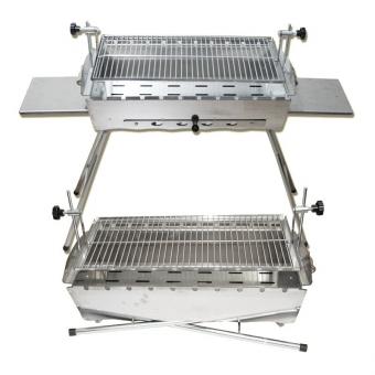 Profi Mangal Schaschlikgrill "Ideal", HLB: 90 x 70 x 30 cm, Edelstahl 2 mm, rostfrei