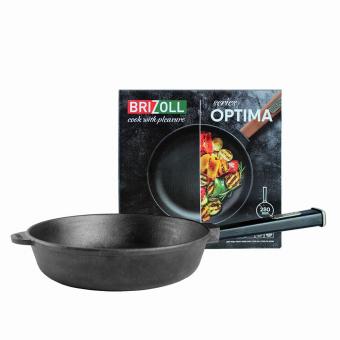 BriZoll OPTIMA BLACK сковорода без крышки из высококачественного чугуна