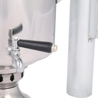 B-Ware Samowar, Edelstahl 1,2 mm, mit Schornstein, 5 L