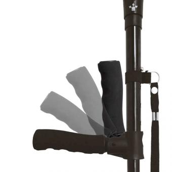 StabilStock - Stabilgehstock mit Doppelgriff, LED & 4-Fuß-Stand für Sicherheit