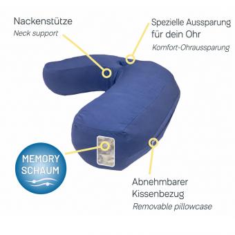 Side Sleeper Pro - Side sleeper pillow: Neck support, anti-snoring, ergonomic