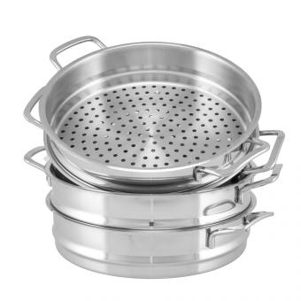 Dampfkocher / Mantowarka aus Edelstahl, 6-tlg. 26 cm