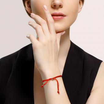 Sokolov Браслет из красной нити и серебра 925 пробы