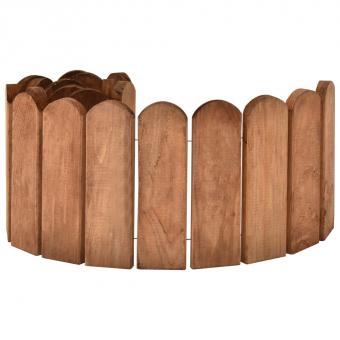 Holz Imprägniert Beeteinfassung 120cm Rollboarder Rasenkante Grün/Braun