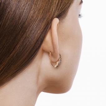 Серьги из комбинированного золота 585 пробы с бриллиантами 0,15 ct. WSI, высота ≈ 17 мм