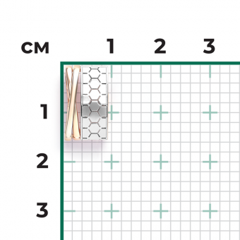 Elegant pendant with geometric pattern in 585 red/white gold, height approx. 15 mm