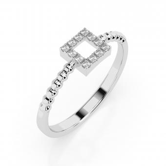 Women's ring, red / white and yellow gold 585, with brilliant-cut diamonds approx. 0,07 ct. GSI
